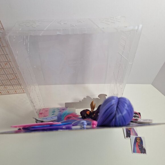 Barbie Color Change Surprise Doll Purple Hair Space Dress Damaged Box - Picture 11 of 12